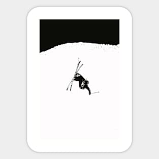 Skier doing a backflip. Sticker